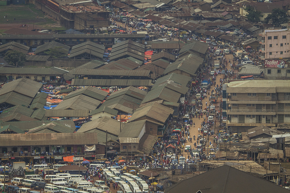 The hustle and bustle of Kampala during the day transforms into vibrant nightlife after dark.